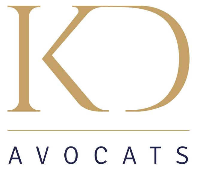 Logo kd avocats blanc